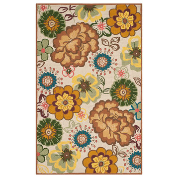 Safavieh Four Seasons Collection FRS467 Rug, Ivory/Brown, 3'6"x5'6"