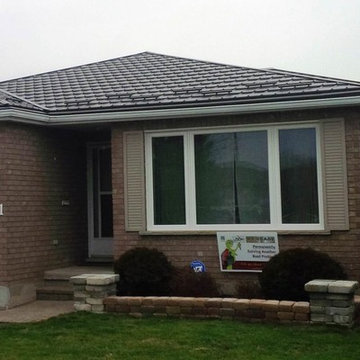Houses with Hy-Grade's permanent steel roofing "cure"