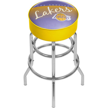 Bar Stool - Los Angeles Lakers Hardwood Classics Stool with Foam Padded Seat