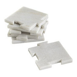 Puzzle Piece Coasters - Set of 6 - New - Coasters