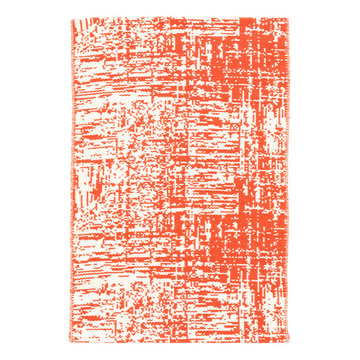 Drybrush Orange Woven Cotton Rug