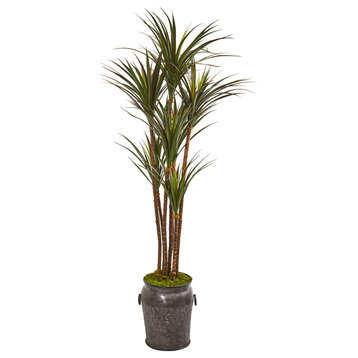 6' Giant Yucca Artificial Tree in Planter, UV Resistant, Indoor/Outdoor