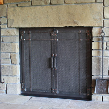Hand Forged Fireplace Doors