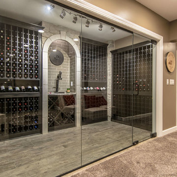 Full Basement Finishing with Wine Room