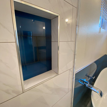 Contemporary Waiscott Tiled Bathroom