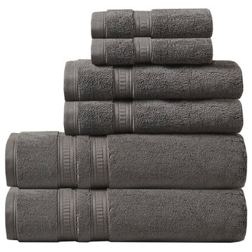 Beautyrest 750g Premium Antimicrobial 6-Piece Towel Sets, Gray