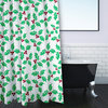 70"Wx73"L Holly Bush Shower Curtain, Bright Green