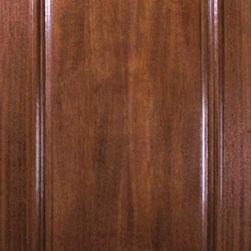 Prehung External Single Door 96 Wood Mahogany 2 Panel Round Top Solid - Front Doors