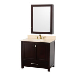 36" Bathroom Vanity Set Espresso Finish - Bathroom Vanities And Sink Consoles