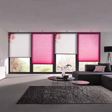 Honeycomb shades + blinds