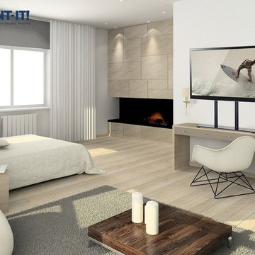 Universal Tabletop TV Stand Mount and AV Media Glass Shelf