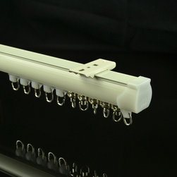 CHR8020 Ivory Ceiling Mounted Custom Made Length Single Curtain Tracks and Rails - Window Treatment Accessories