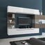 Line 4-Piece White and Oak Wall Entertainment Unit
