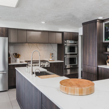 Warren Ave Kitchen Remodel | Appliance Wall & Peninsula