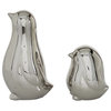 Contemporary Silver Porcelain Ceramic Sculpture Set 22429