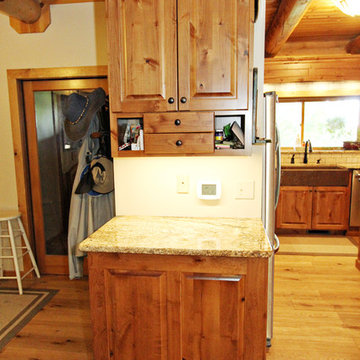 Knotty Alder Rustic Kitchen, Kimberly Idaho