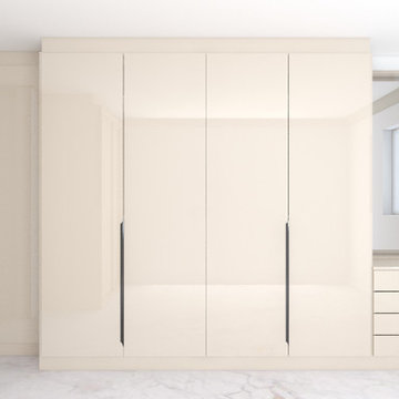 Fitted Hinged Wardrobe in Cashmere Grey Finish! Inspired Elements