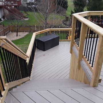 Multi Level Timber Tech Deck by Aurora, IL Deck Designer