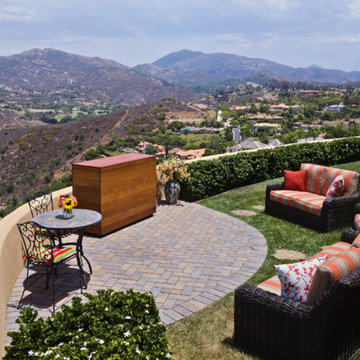 Outdoor TV lift island cabinet hides TV and keeps it safe