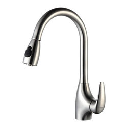 Kraus KPF-2170 Single Lever Stainless Steel Pull Out Kitchen Faucet - Kitchen Faucets