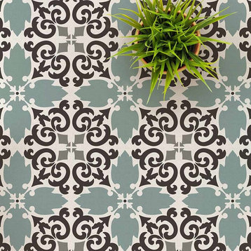 Casa Verde Tile Stencil - DIY Faux Tiles - Cement Tile Stencils, Large