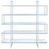 Coaster 5-Shelf Contemporary Clear Glass Top Bookcase in Clear