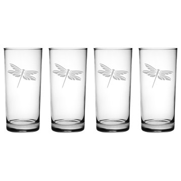 Dragonfly Highball Glasses, Set of 4