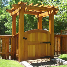 rched wood gate and Lattice wrok