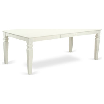 Dining Table With Wood Seat, Linen White Finish (Only Tabletop Available)