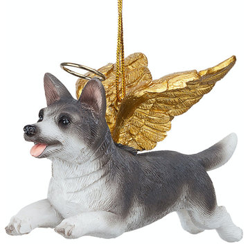 Angel Siberian Husky Ornament