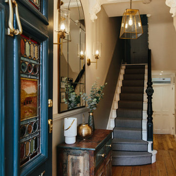 Modern and sophisticated period property hallway