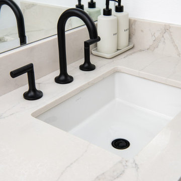 Undermounted sink with deck mounted faucets