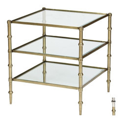 Prima - Trivecta Accent Table, Polished Nickel - Side Tables And End Tables