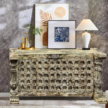 Organic Design with Reclaimed Wood Furniture and Doors