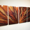 "Metal Wall Art Abstract Sculpture" Metal Wall Art by Miles Shay, 4-Piece Set