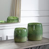 Uttermost 2-Piece Matcha Green Glass Vase Set