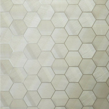 Hexagon Feature texture Yellow Gold Wallpaper, 27 Inc X 33 Ft Roll