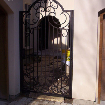 Wrought iron gates.