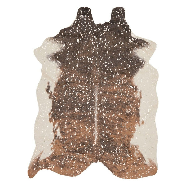 Bryce Faux Cowhide Area Rug by Loloi II, Walnut/Champagne, 6'2