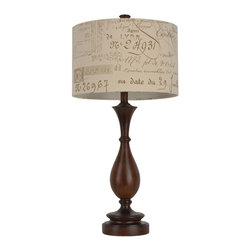 Decor Therapy - Decor Therapy 29" Script Table Lamp - Table Lamps
