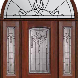 Prehung Side lights-Transom Door 80 Fiberglass Palacio Arch Lite - Front Doors