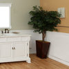 42 Inch Single Sink Vanity-Wood-White