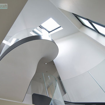 NORTHUMERLAND PROJECT - HELICAL STAIRS WITH GLASS BALUSTRADE