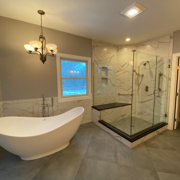 Black Granite Master Bathroom