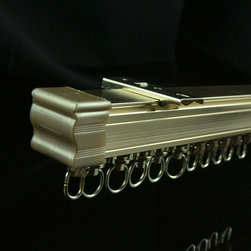 CHR7920 Rose Gold Ceiling Mounted Custom Made Length Single Curtain Tracks and R - Window Treatment Accessories