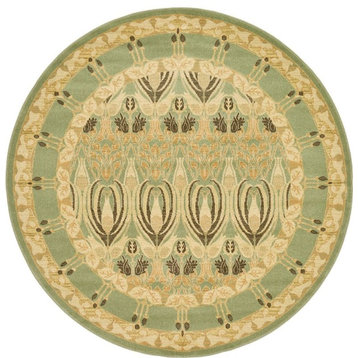 Traditional Stirling 6' Round Grass Area Rug