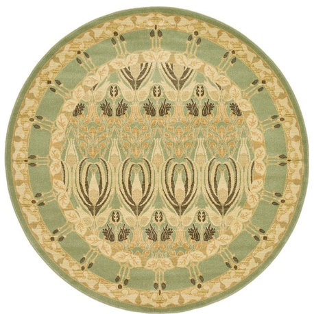 Traditional Stirling 6' Round Grass Area Rug