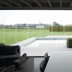 Frameless Sliding Glass Wall - Screen Doors