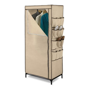 Honey Can Do 43 Wide Double Door Storage Closet Khaki
