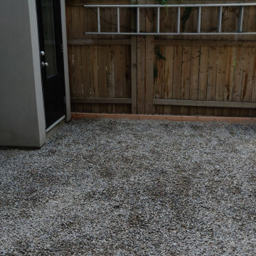 Gravel Courtyard and HVAC Foundation